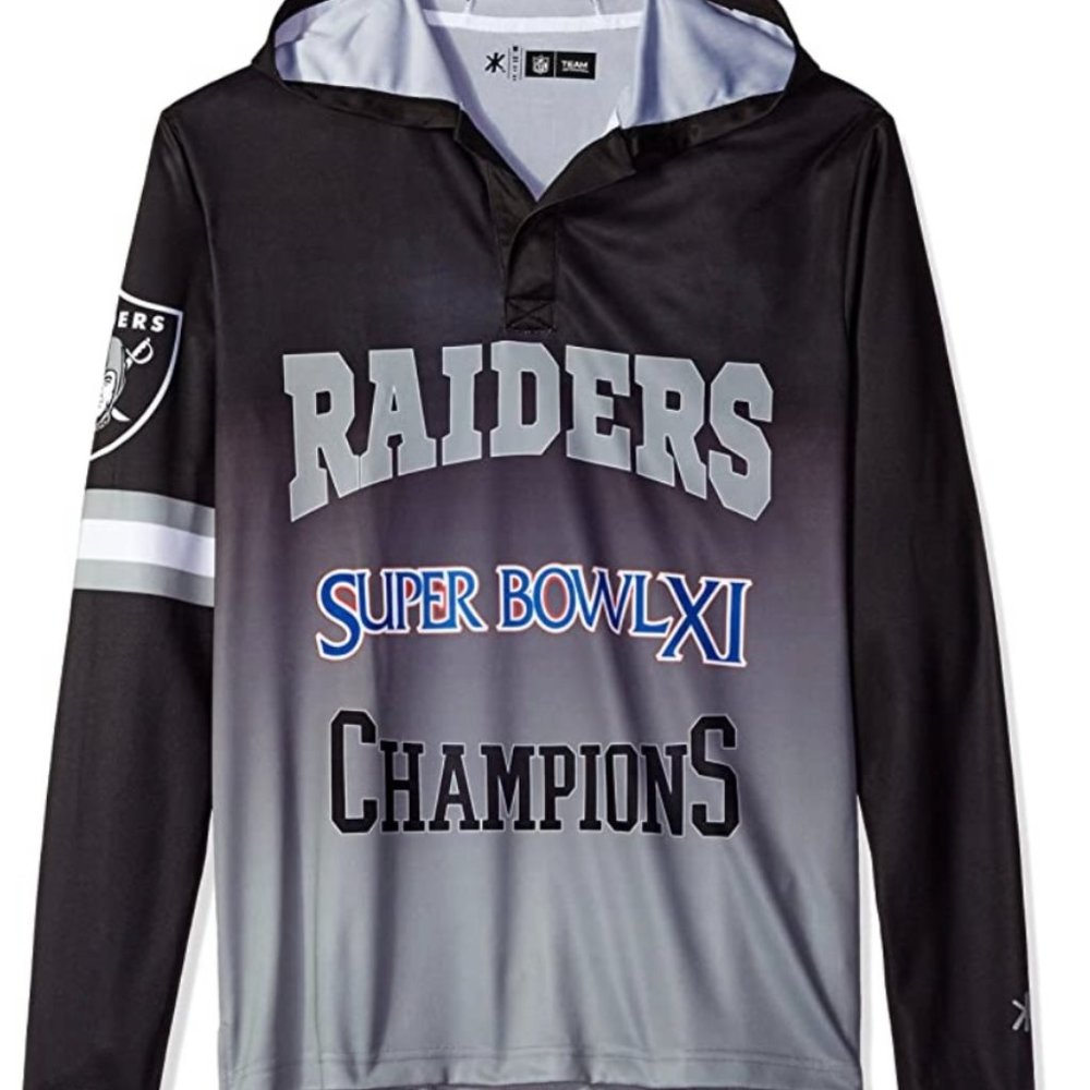 Oakland Raiders Super Bowl XI Champs Hoody Tee Sm